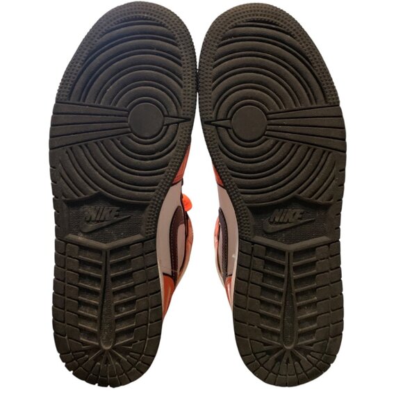 Air Jordan 1 Mid SE Orange/Black/White 6.5Y or 7.5 women's Sneakers - Picture 10 of 11